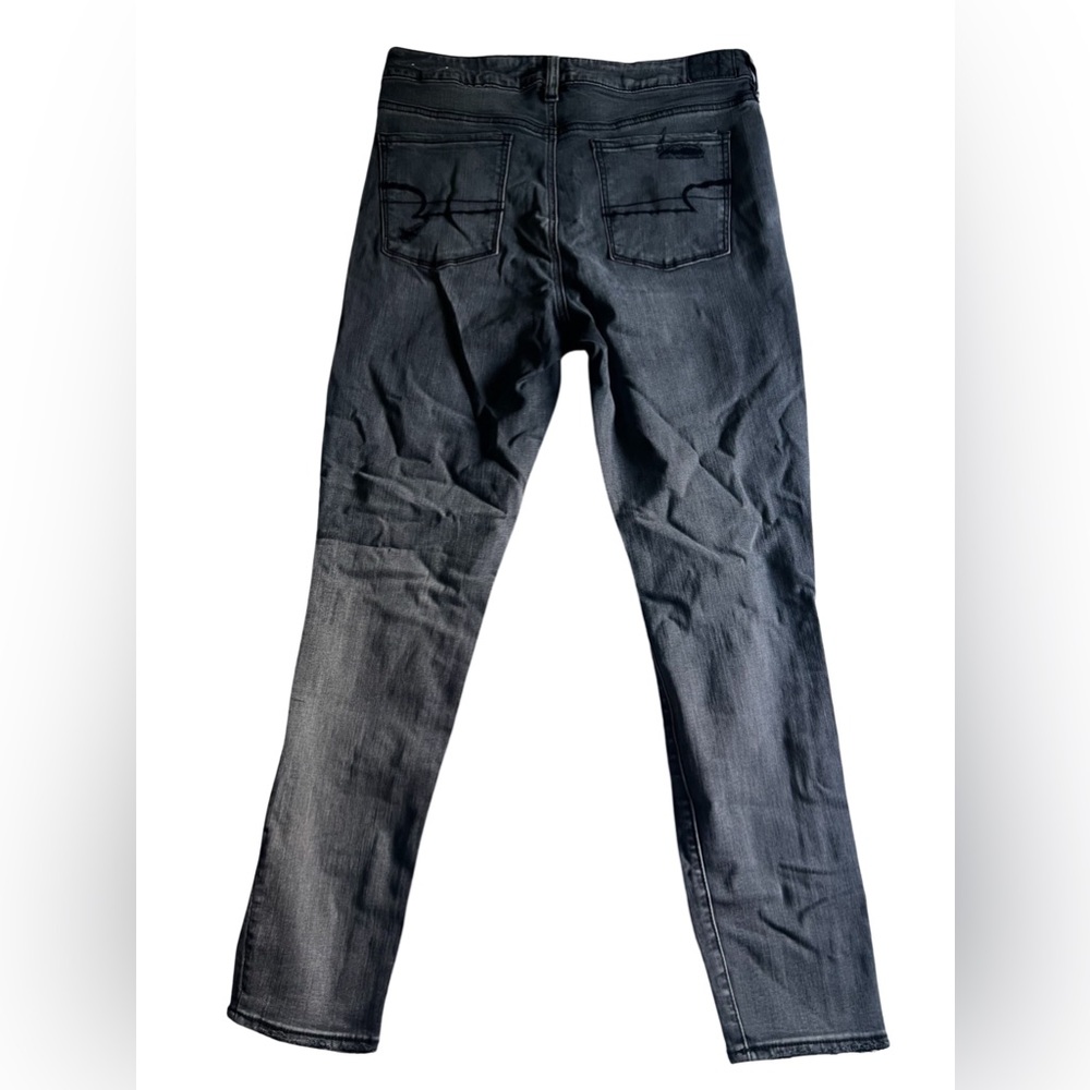 American Eagle Women’s Super Stretch Distressed Jeans Gray Size 14
